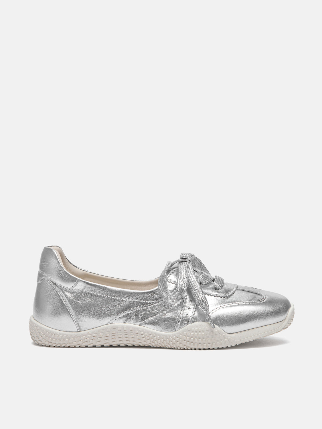 PAZZION, Renee Leather Flats, Silver
