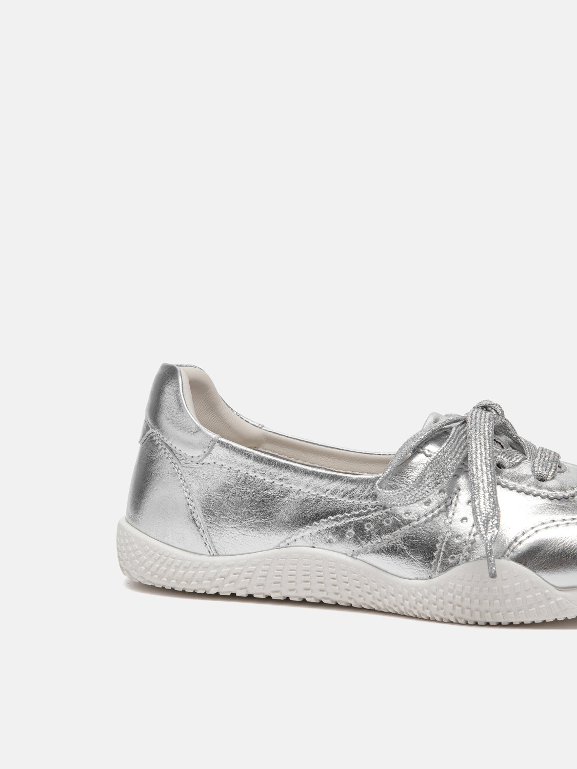 PAZZION, Renee Leather Flats, Silver