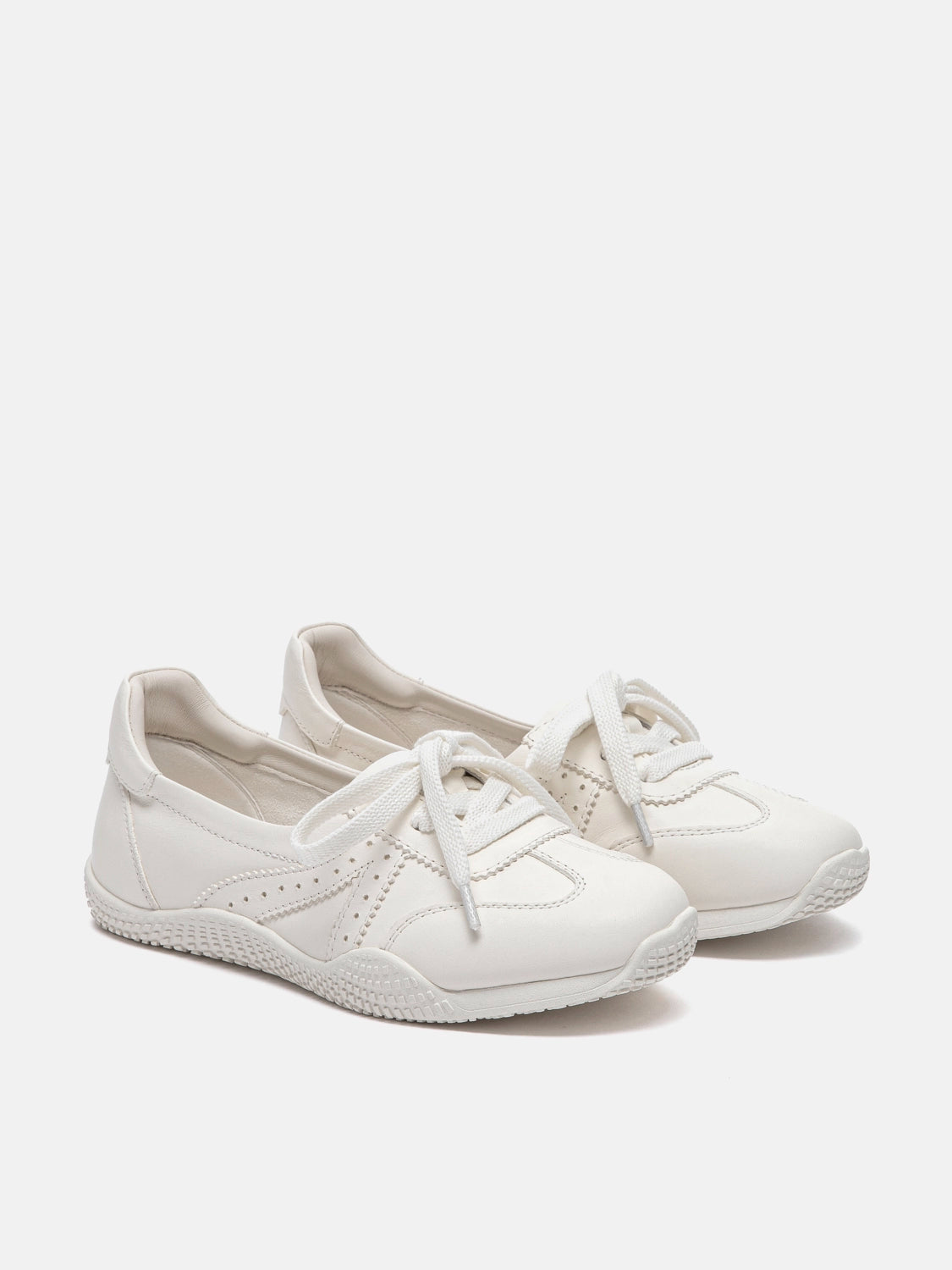 PAZZION, Renee Leather Flats, White