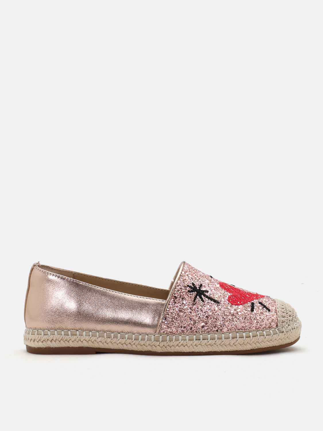 PAZZION, Rivka Glitter Espadrilles, Pink