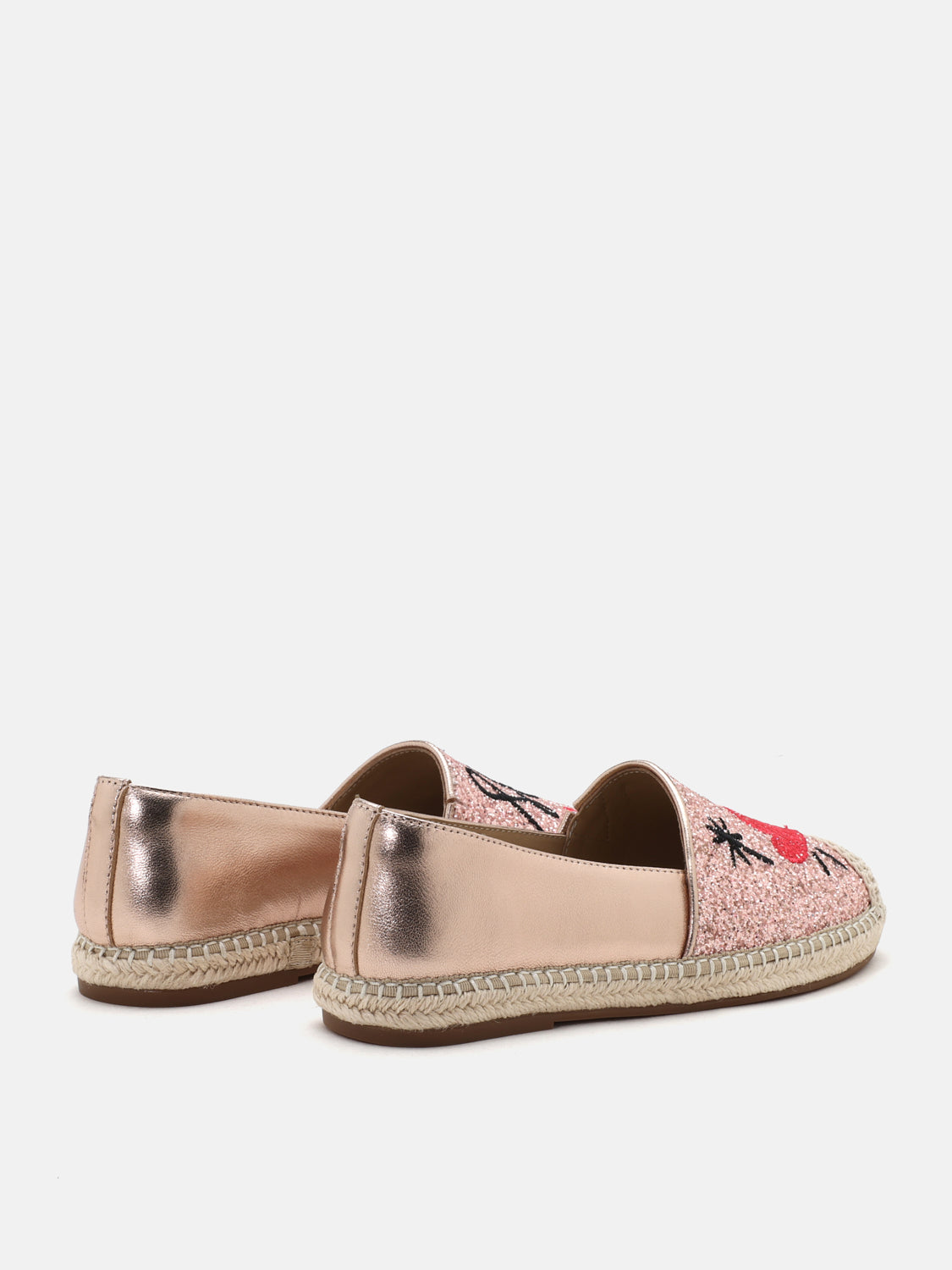 PAZZION, Rivka Glitter Espadrilles, Pink