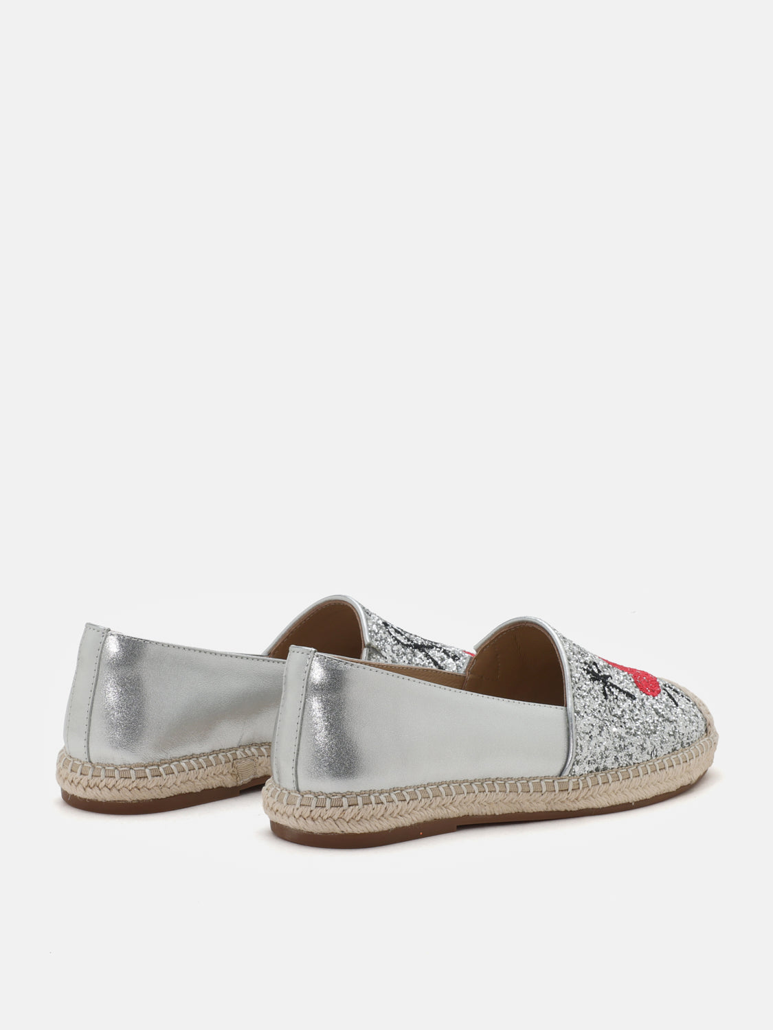 PAZZION, Rivka Glitter Espadrilles, Silver