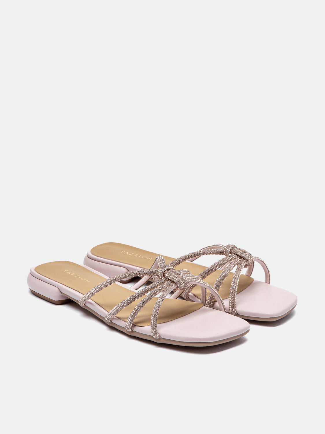 PAZZION, Sadie Crystal Strap Sandals - Pink, Pink