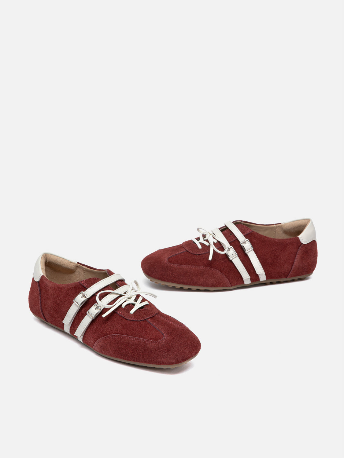PAZZION, Samira Suede Sneakers, Wine