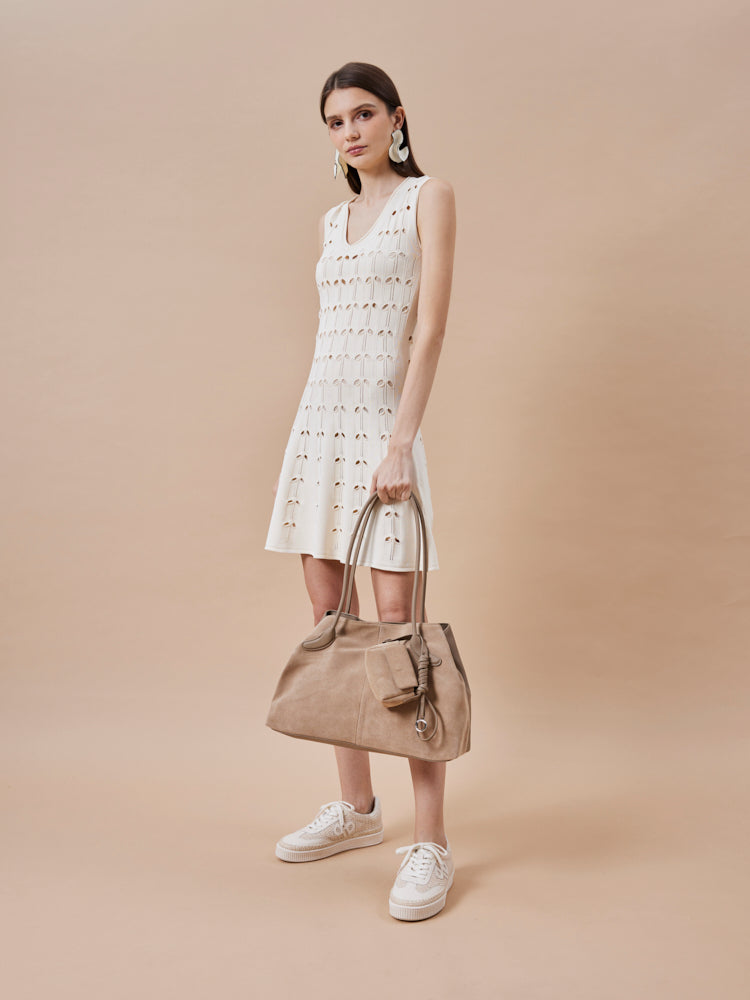 PAZZION, Santina Convertible Tote, Almond