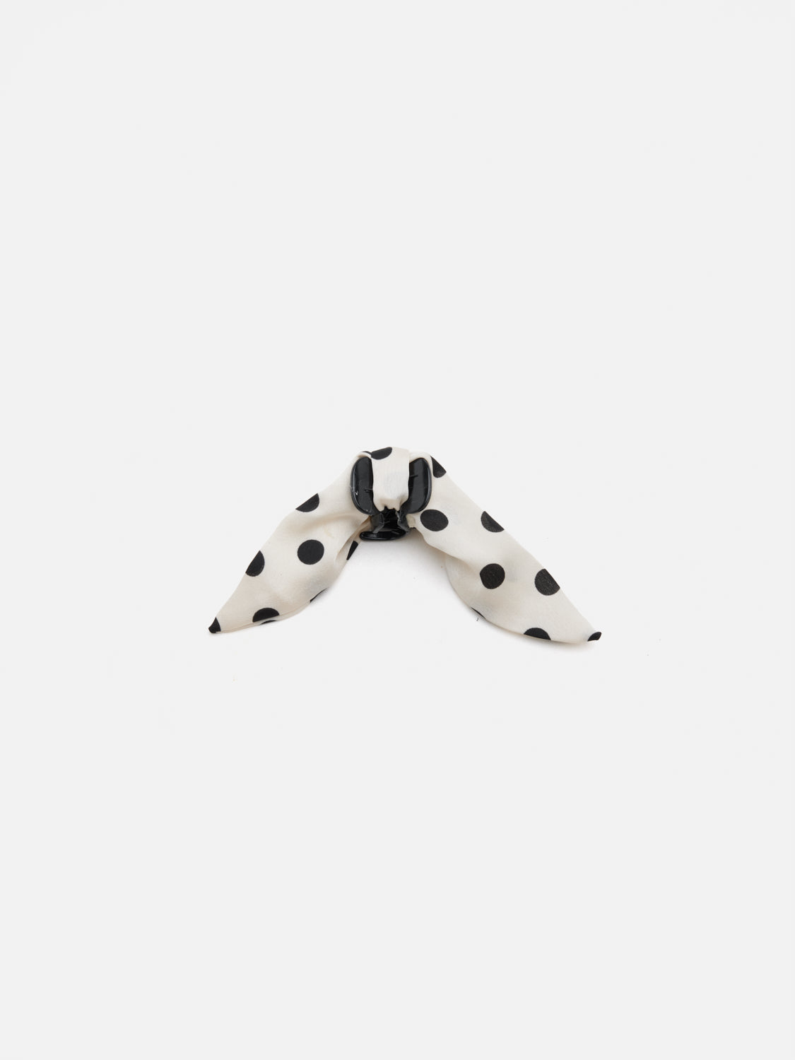 PAZZION, Simone Polka Dot Ribbon Hair Clip, Beige