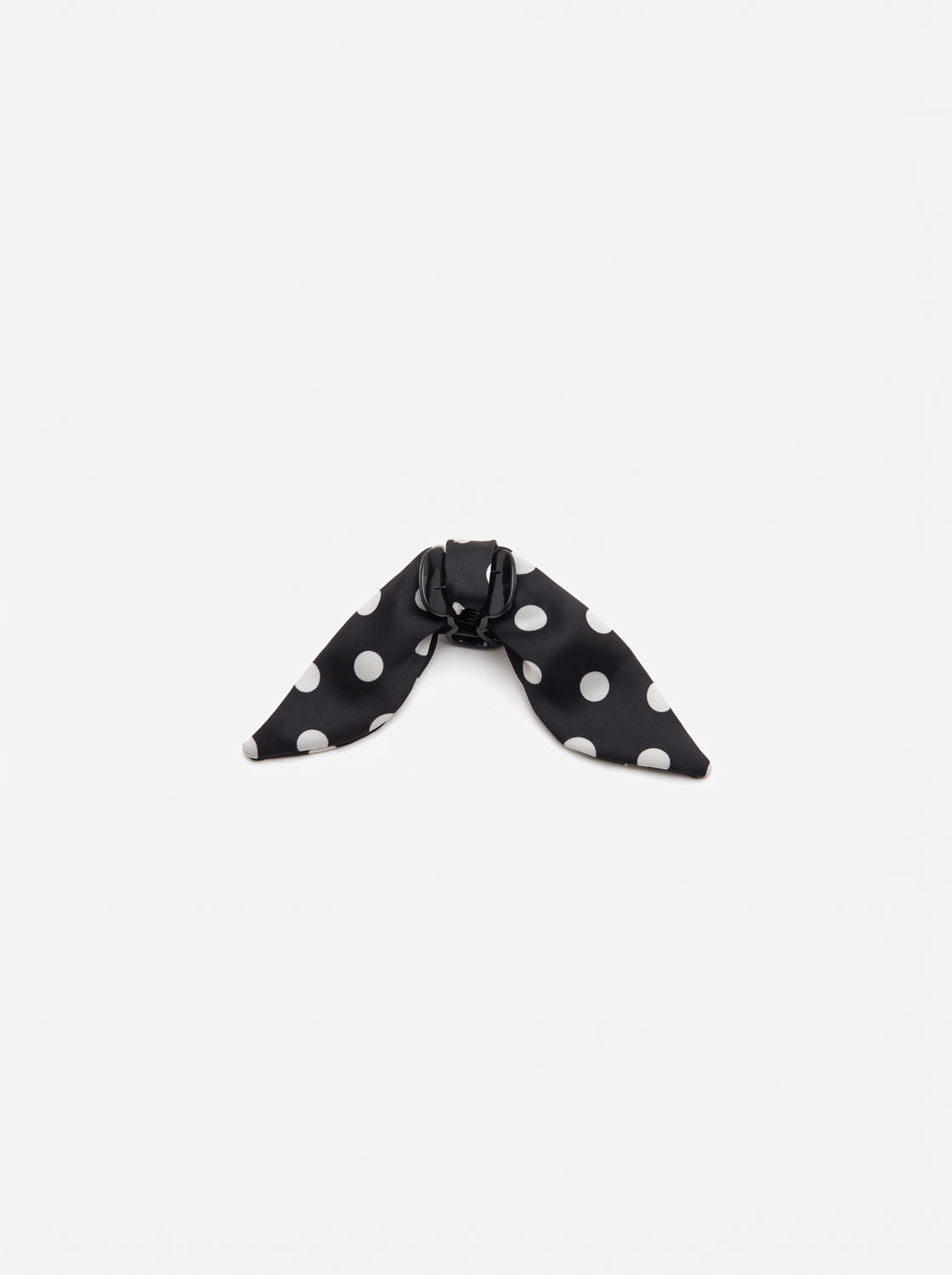 PAZZION, Simone Polka Dot Ribbon Hair Clip, Black