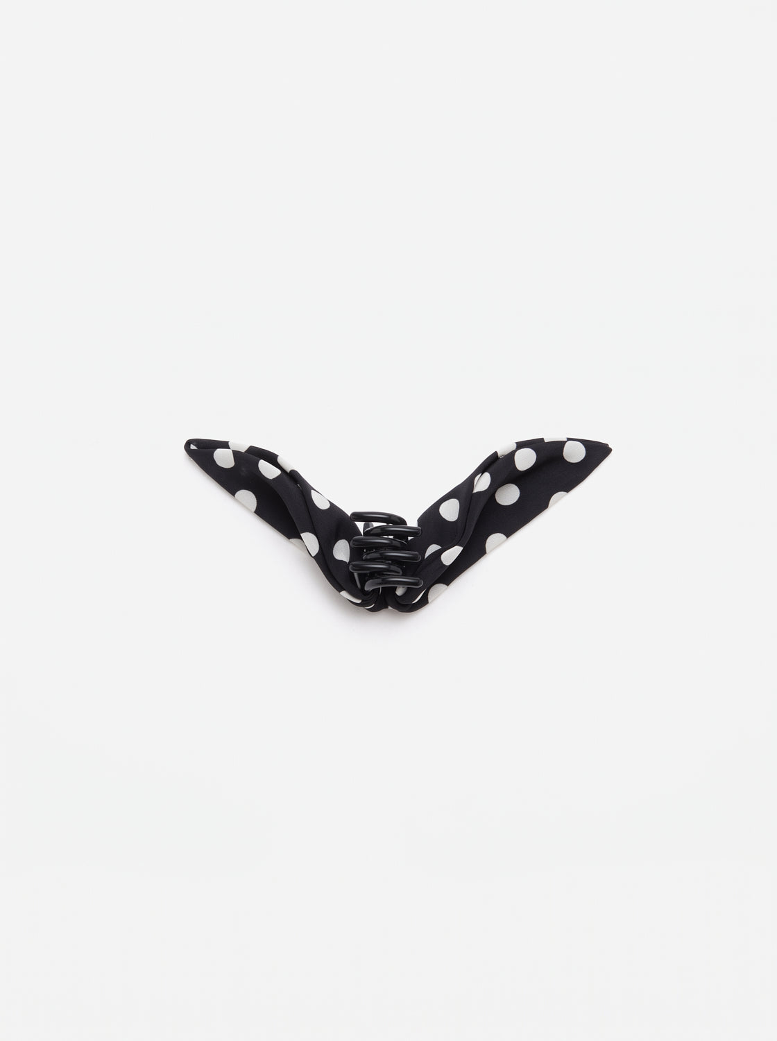 PAZZION, Simone Polka Dot Ribbon Hair Clip, Black