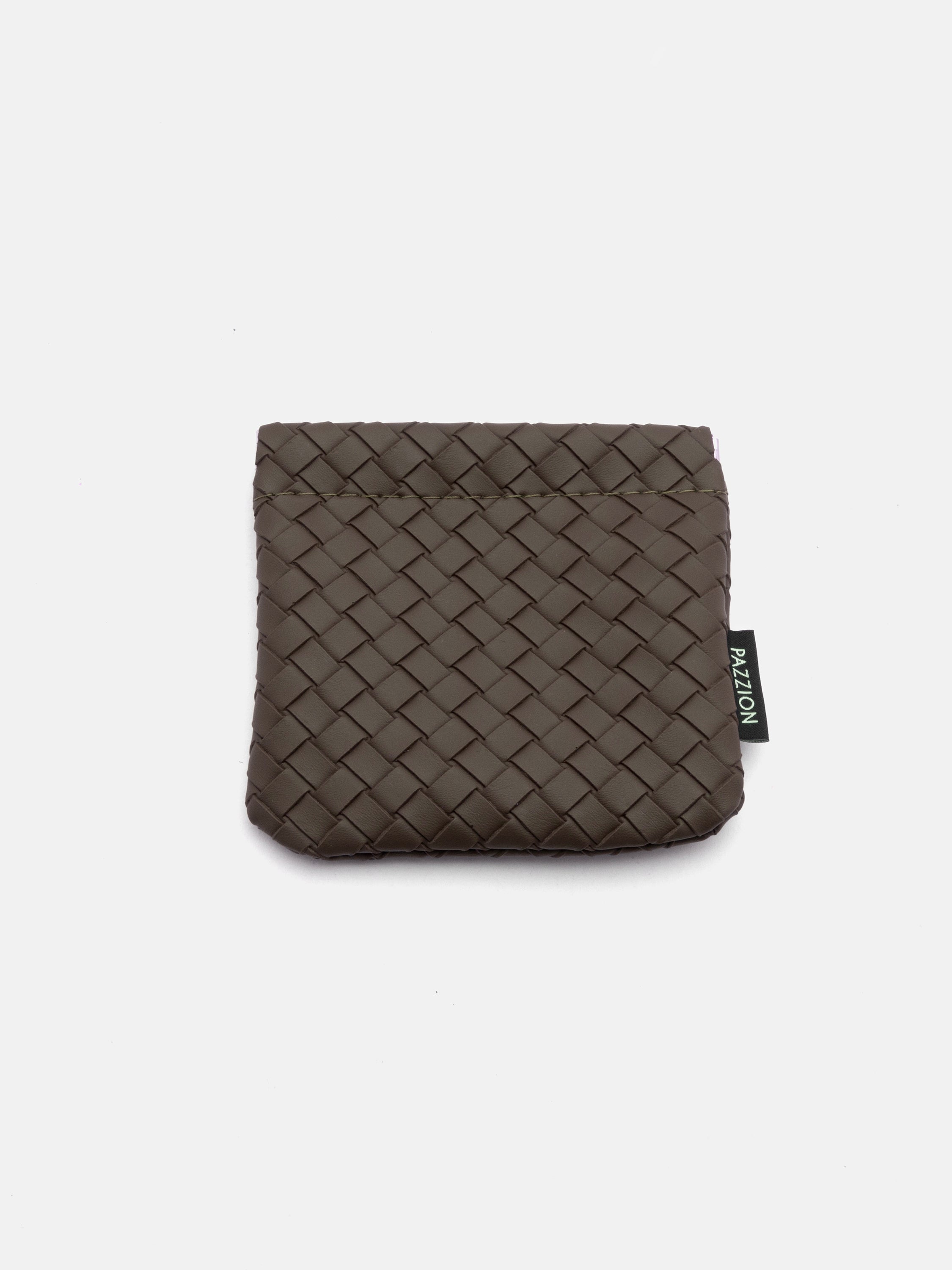 PAZZION, Sirena Leather Coin Purse, Dark Brown