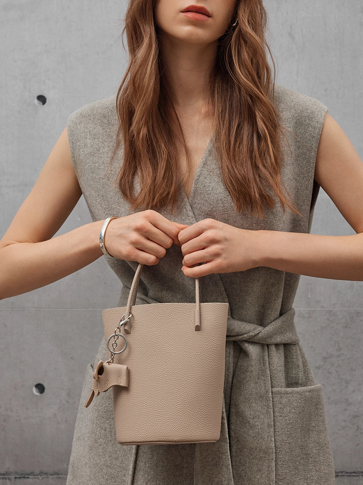 PAZZION, Stormy Garden Bucket Bag, Almond