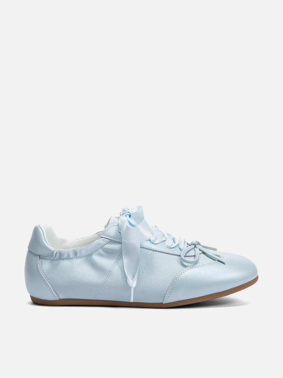 PAZZION, Sylvie Ballerina Satin Bow Sneakers, Blue