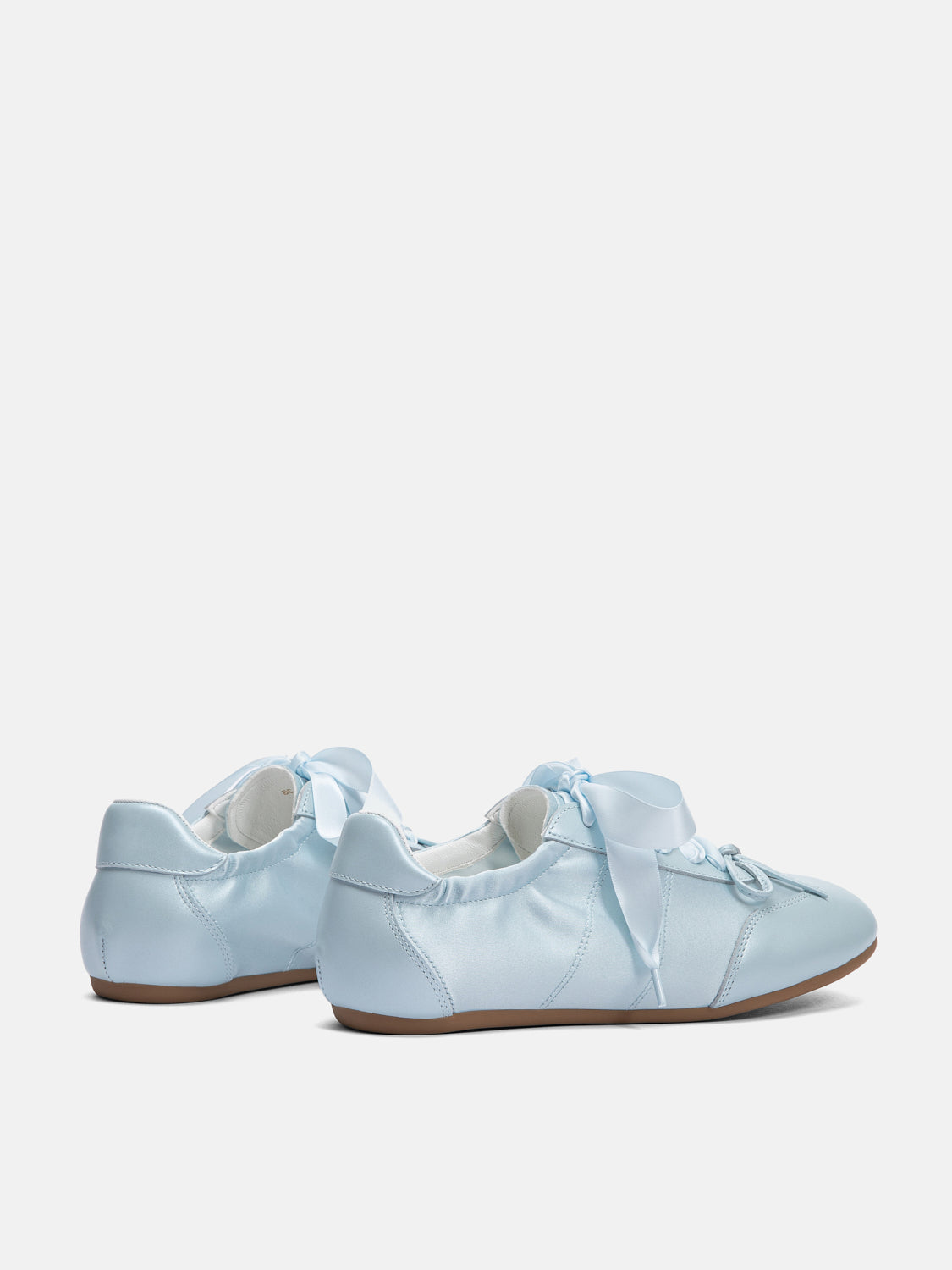 PAZZION, Sylvie Ballerina Satin Bow Sneakers, Blue