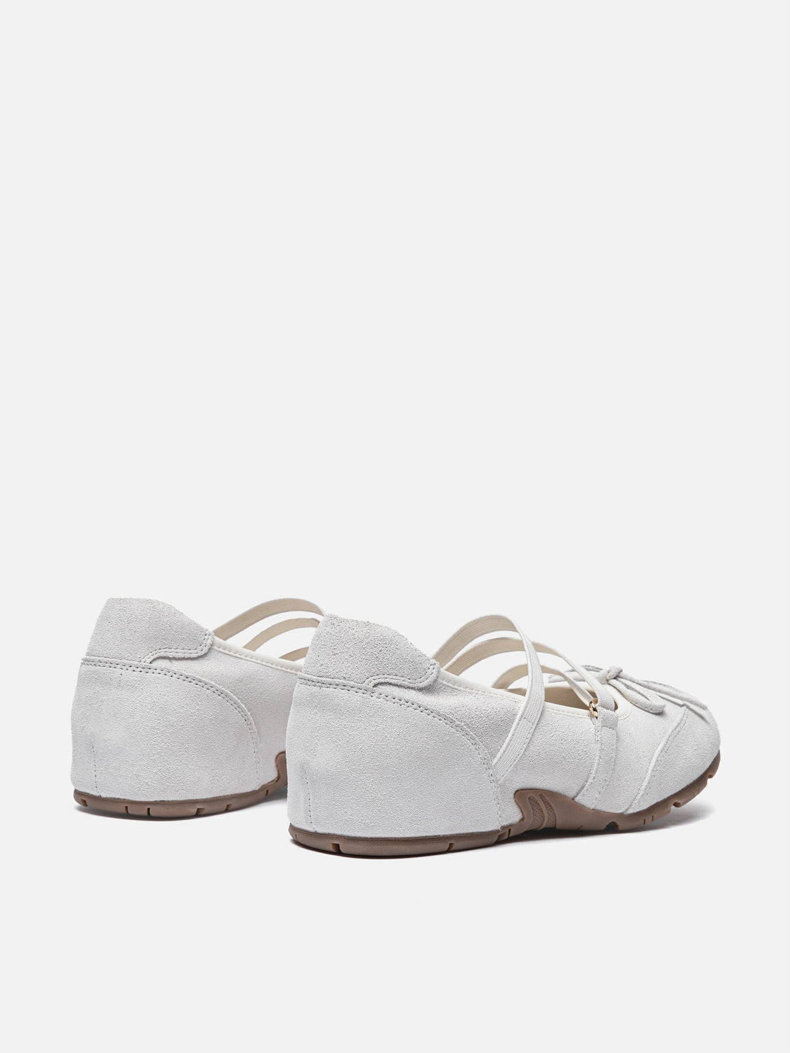 PAZZION, Talivienne Suede Bow Leather Mary Janes, Beige