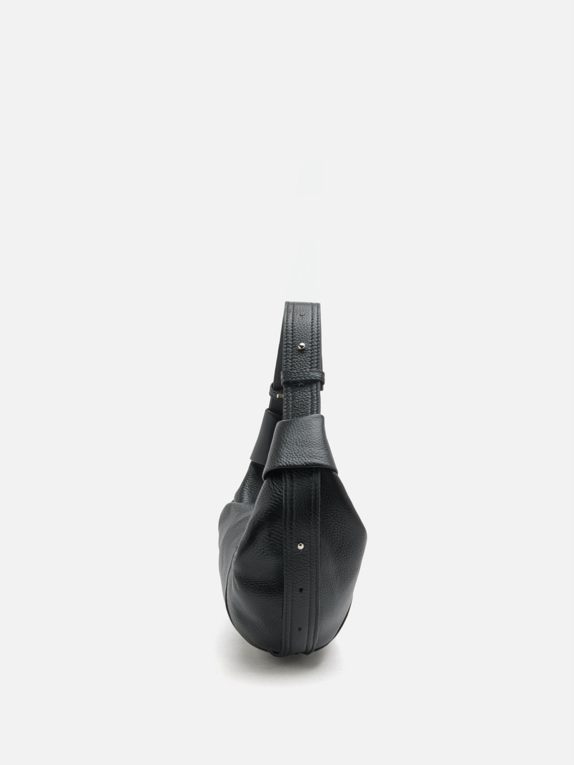 PAZZION, Tara Leather Croissant Bag, Black