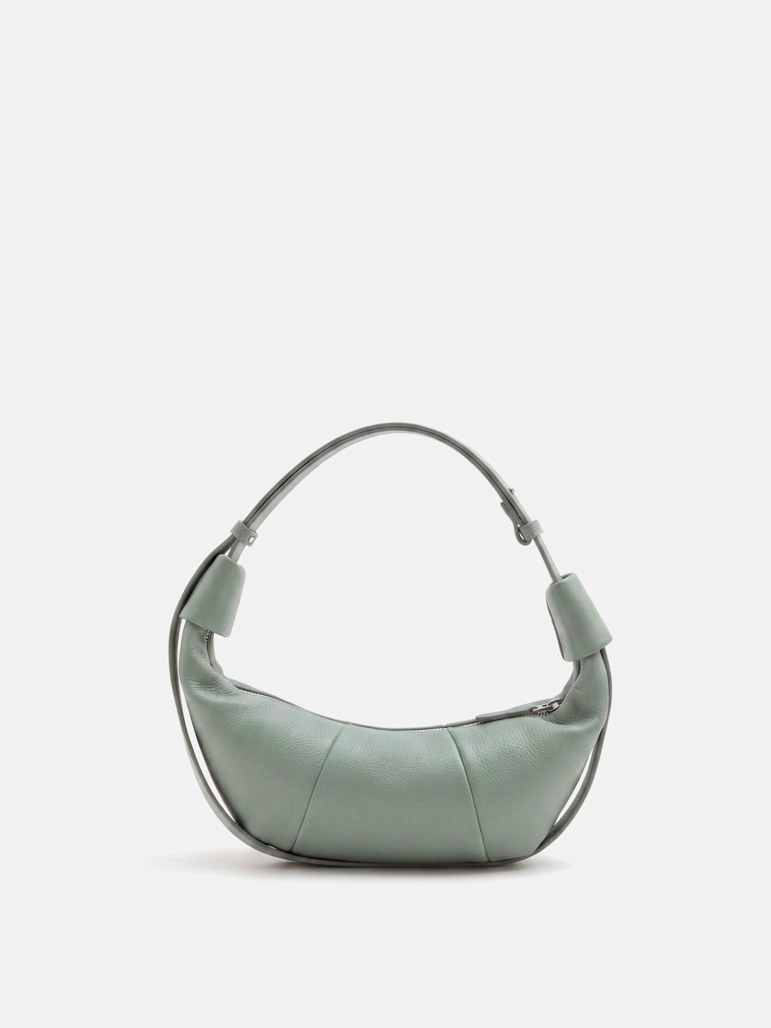 PAZZION, Tara Leather Croissant Bag, Lightblue