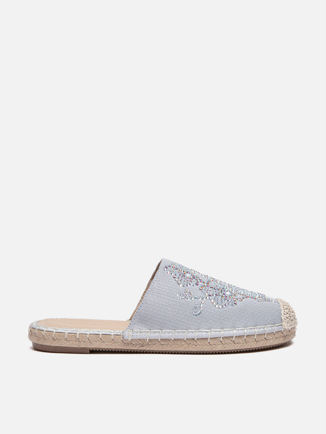 PAZZION, Thailyvn Crystal Embellished Flyknit Mules, Grey