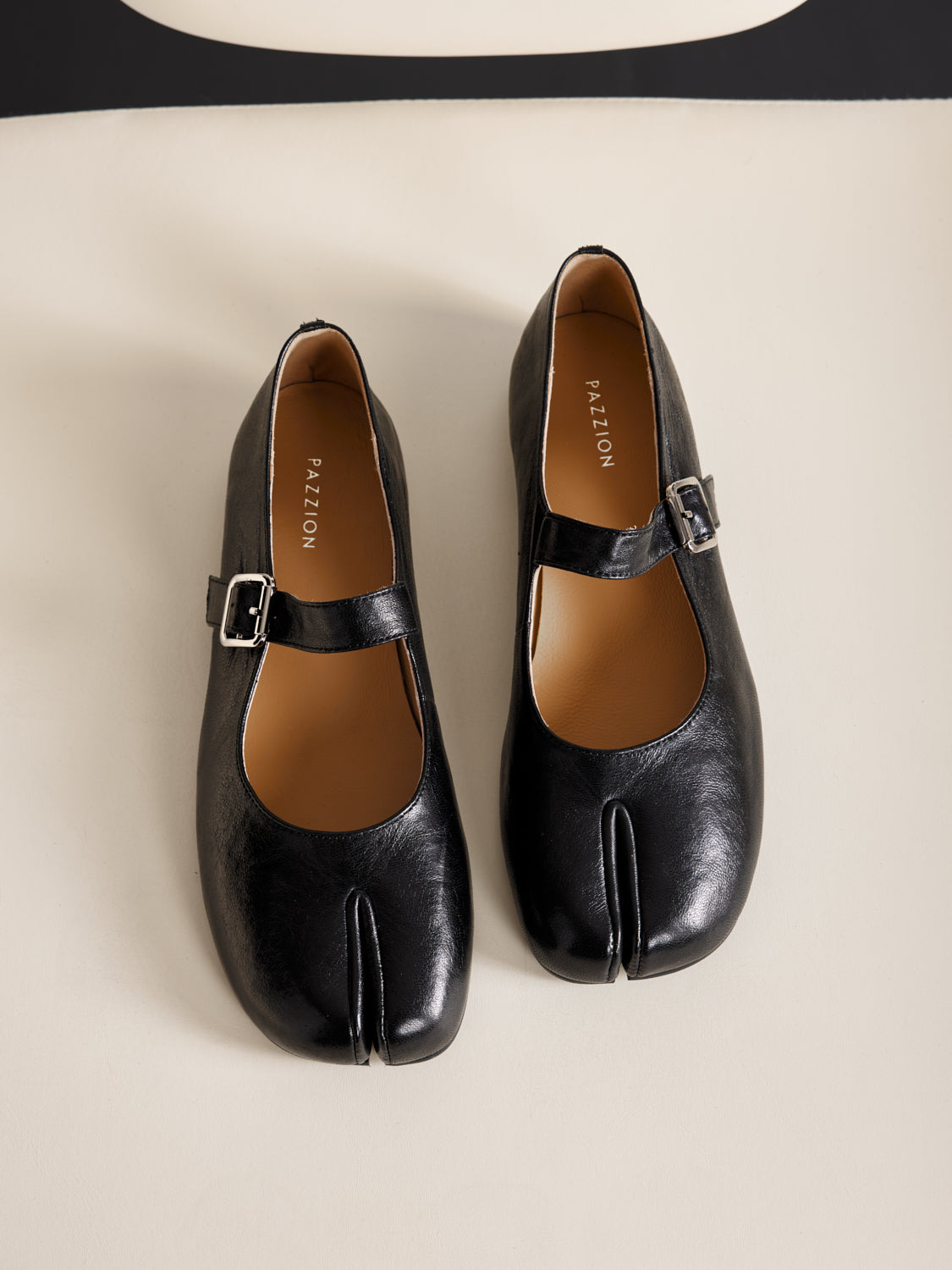 PAZZION, Una Leather Tabi Mary Janes - Black