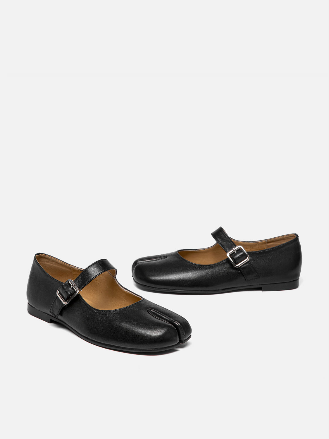 PAZZION, Una Leather Tabi Mary Janes - Black, Black
