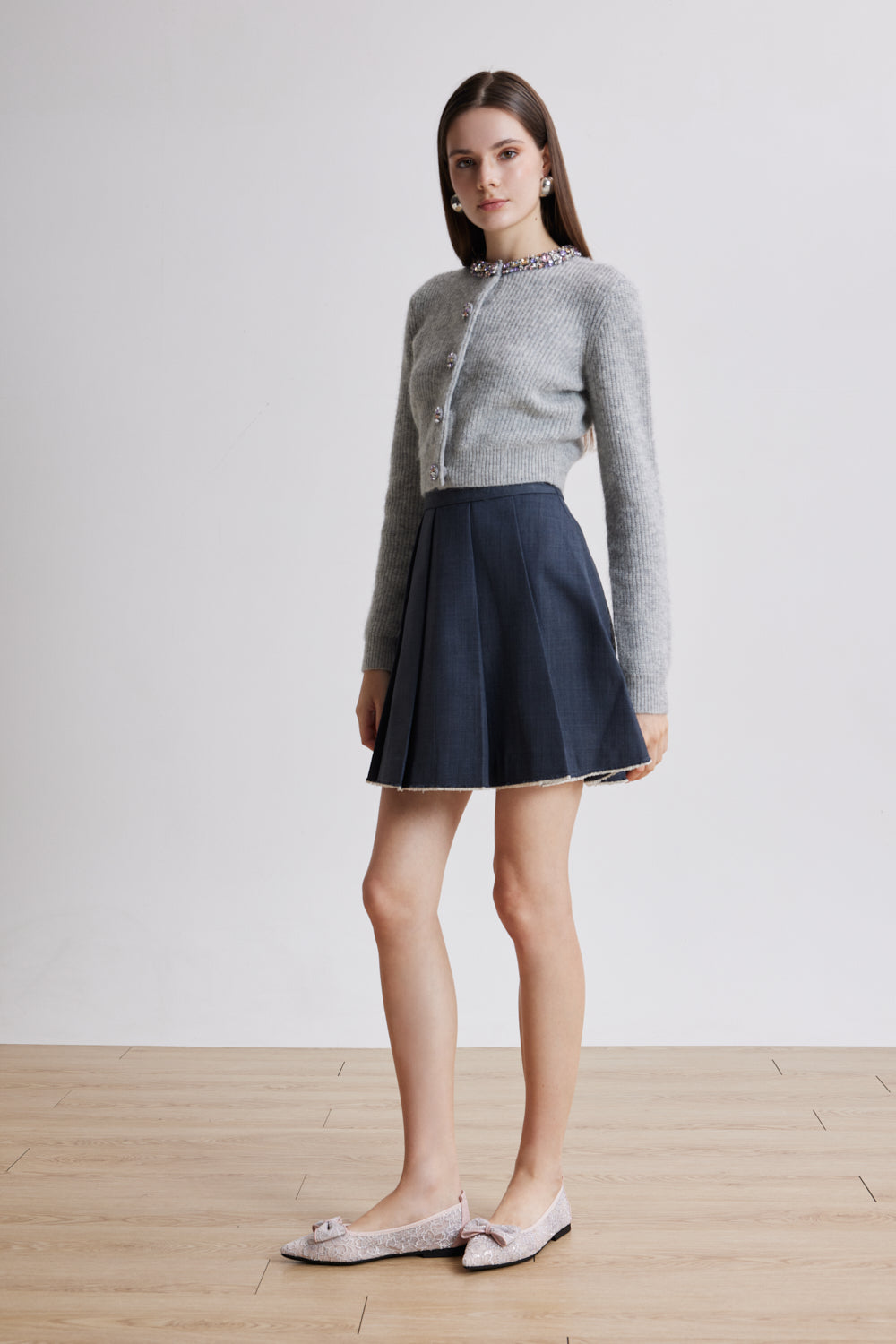 PAZZION, Vera Bow Lace Foldable Flats, Pink