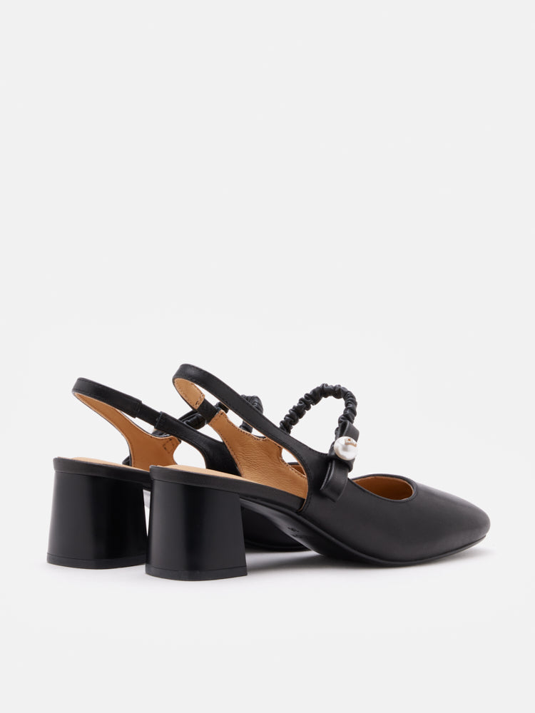 PAZZION, Vika Pearl Mary Jane Pumps, Black