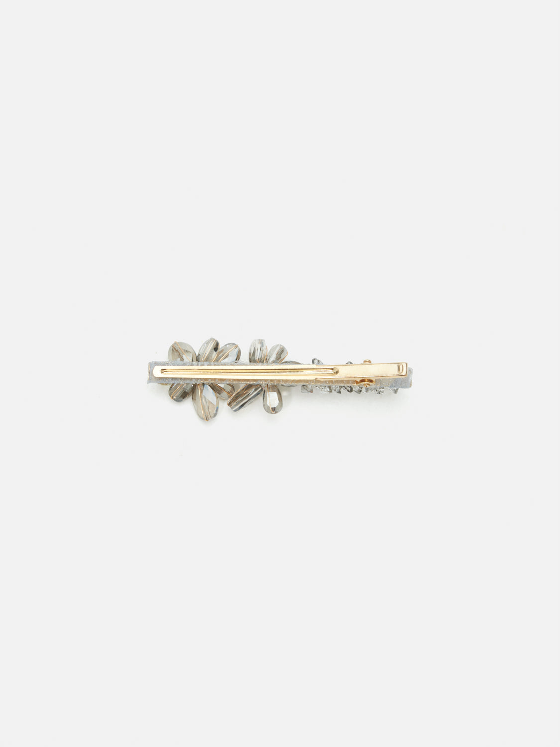 PAZZION, Willow Flower Rhinestone Hair Clip, Grey