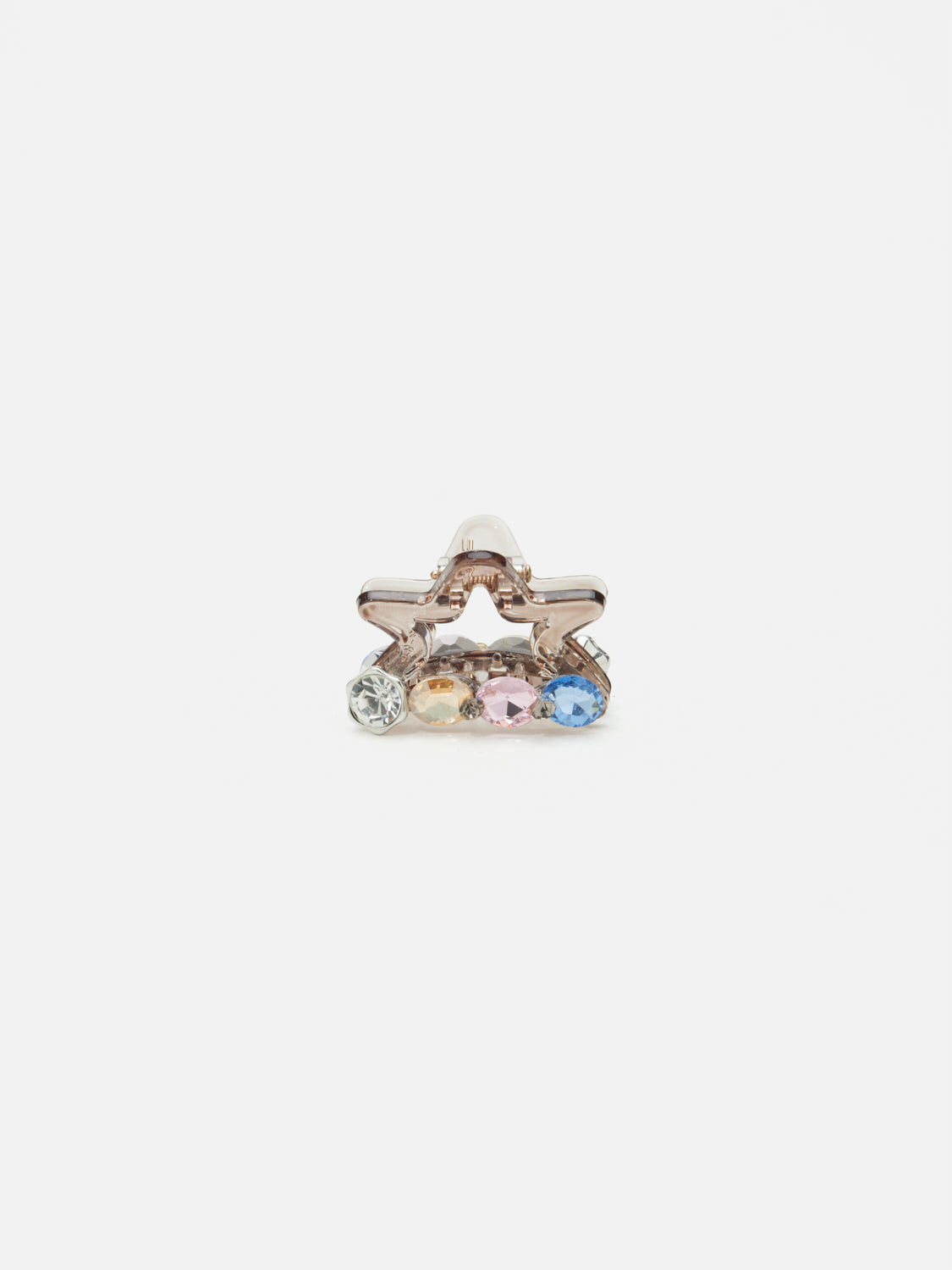 PAZZION, Winter Star Rhinestone Hair Clip, Rainbow