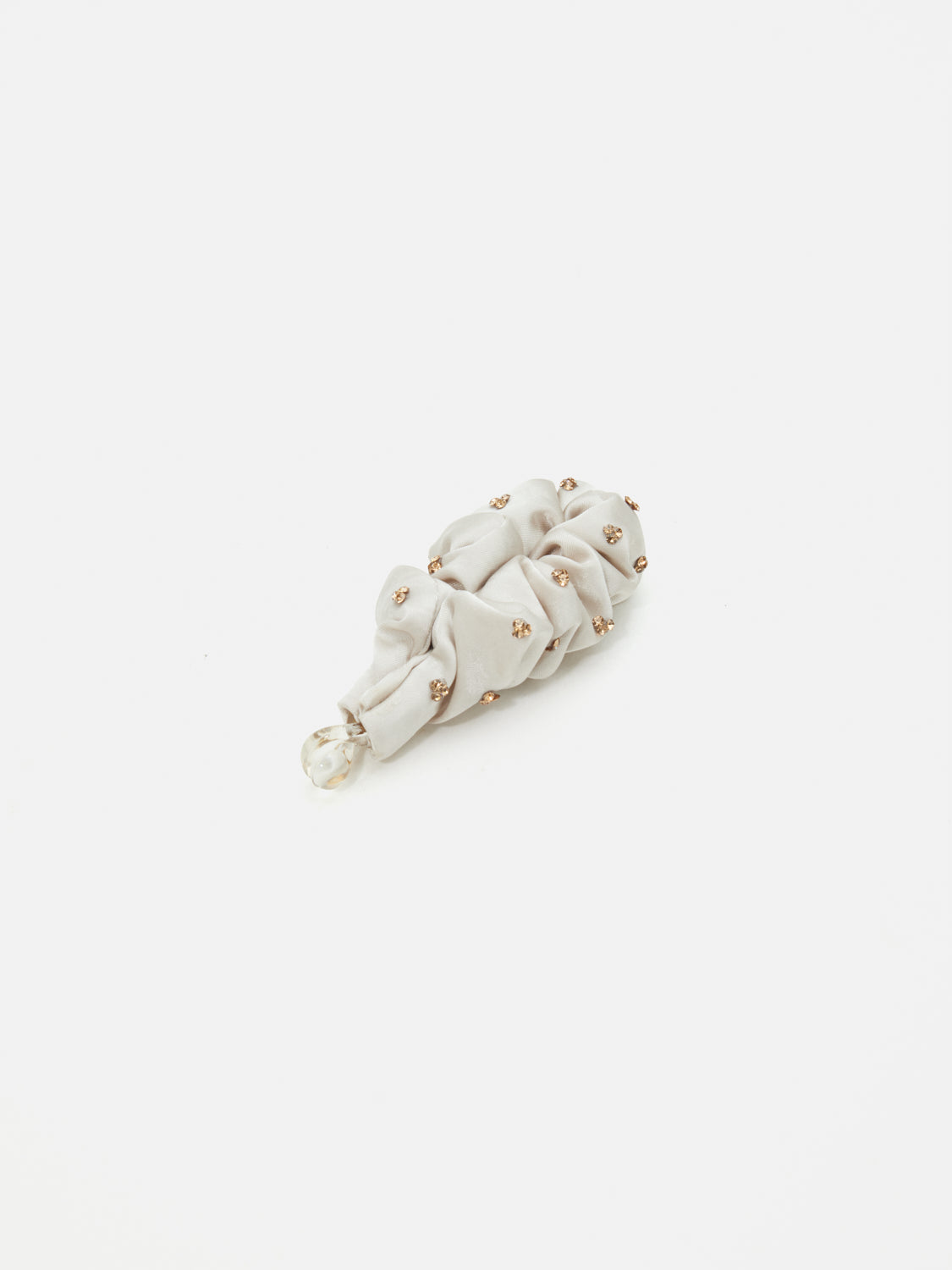 PAZZION, Wrenley Crystal Embellished Hair Clip, Beige