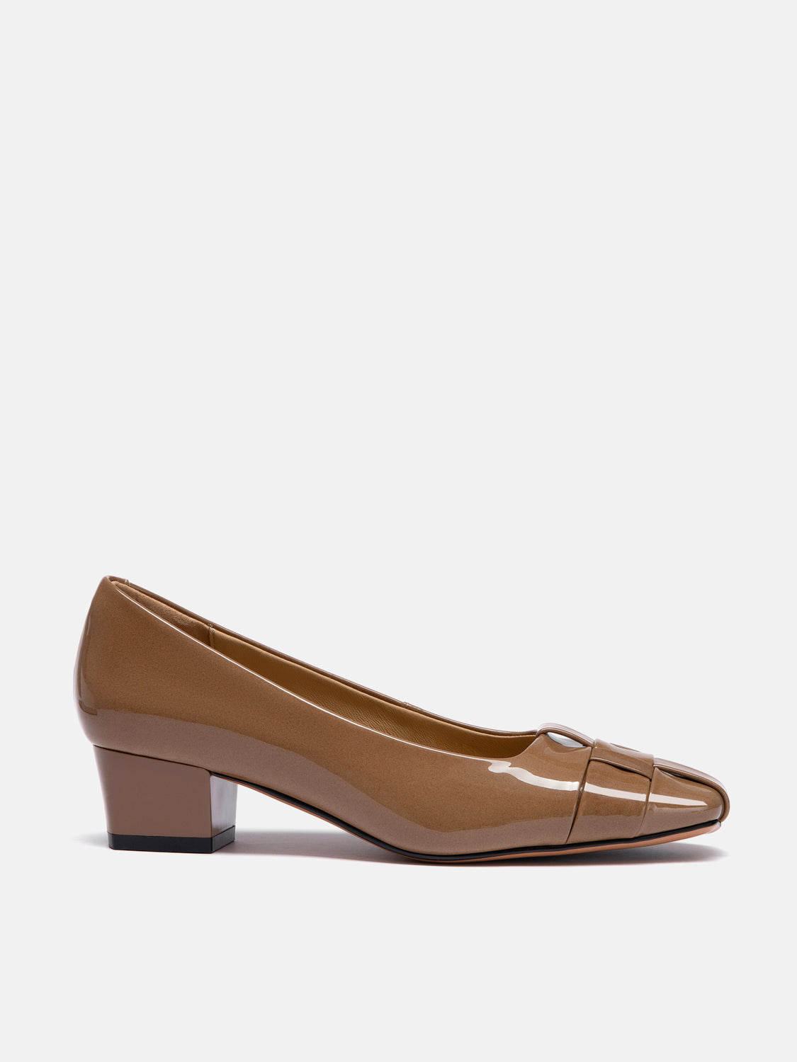 Xavielle Woven Patent Leather Heels