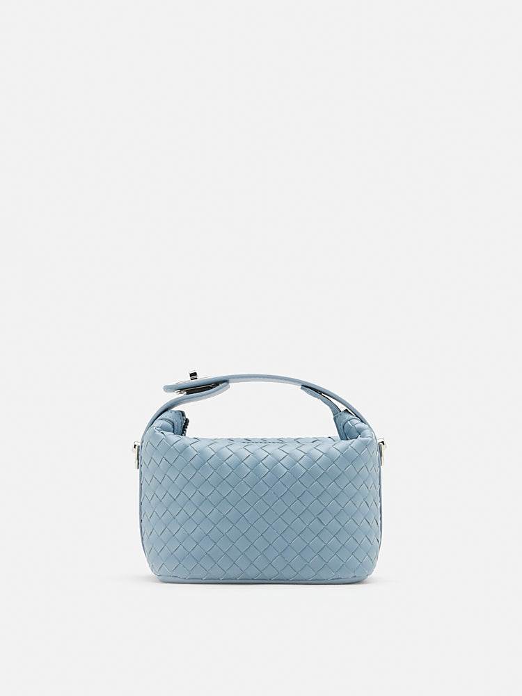 PAZZION, Xylene Woven Twist Lock Handle Bag, Blue