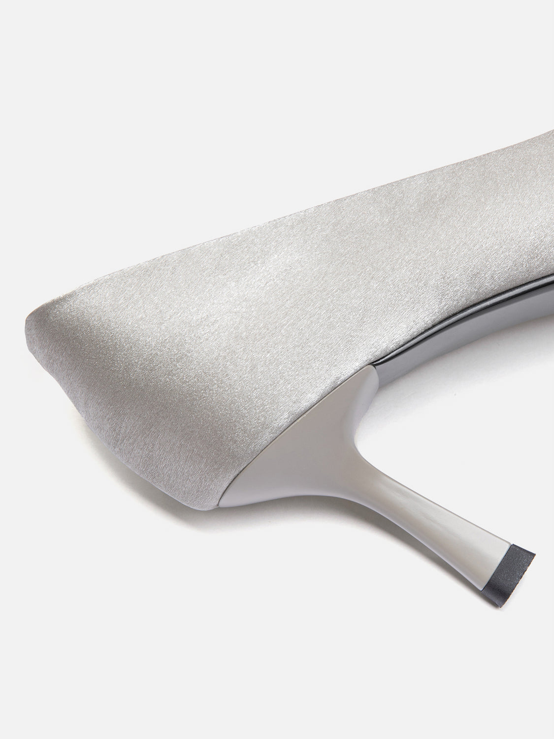 PAZZION, Yalindra Crystal Embellished Leather Heels, Pewter