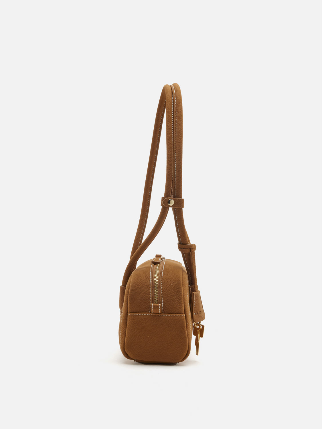 PAZZION, Zaralyn Structured Leather Shoulder Bag, Lightkhaki