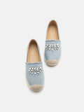 Regina Crystal Embellished Denim Espadrilles