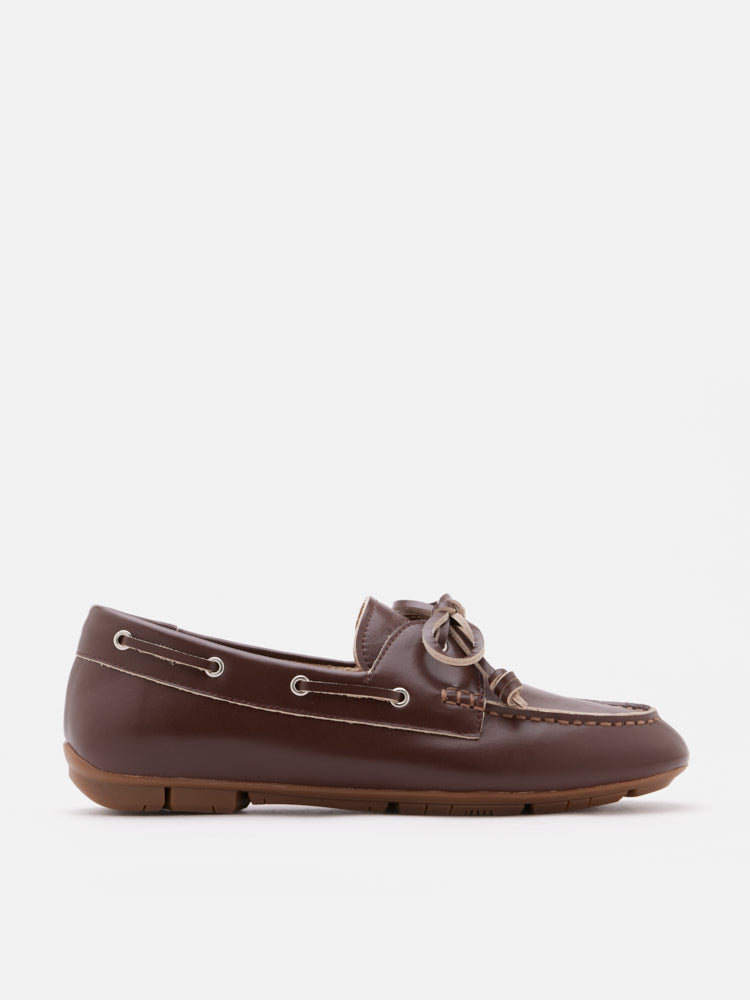 PAZZION, 608-1B LOAFERS FLAT, Brown
