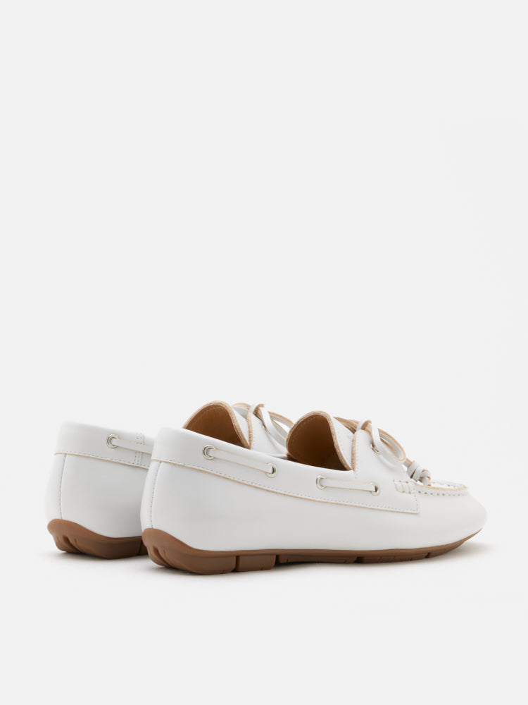 PAZZION, 608-1B LOAFERS FLAT, White