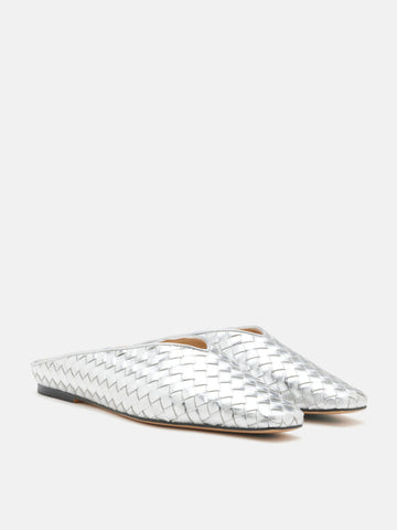 Adamo Woven Square Toe Mules