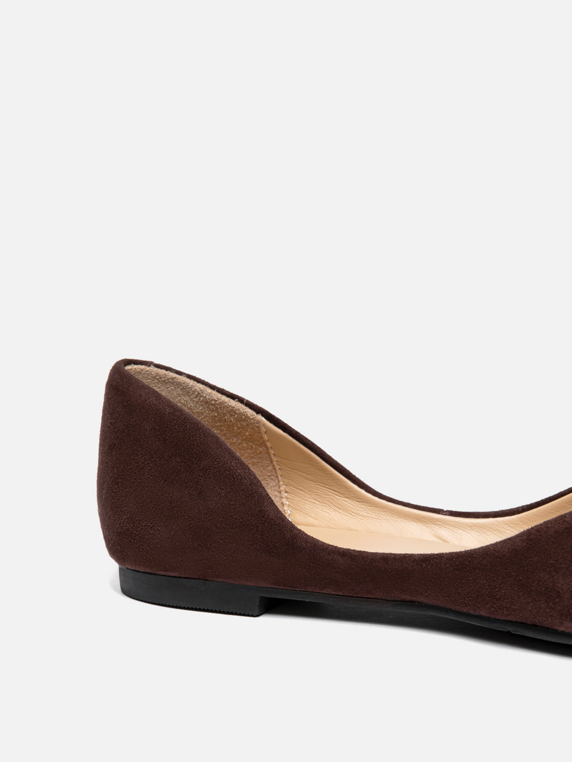 PAZZION, Adelaide Pointed Toe Leather Flats, Darkbrown