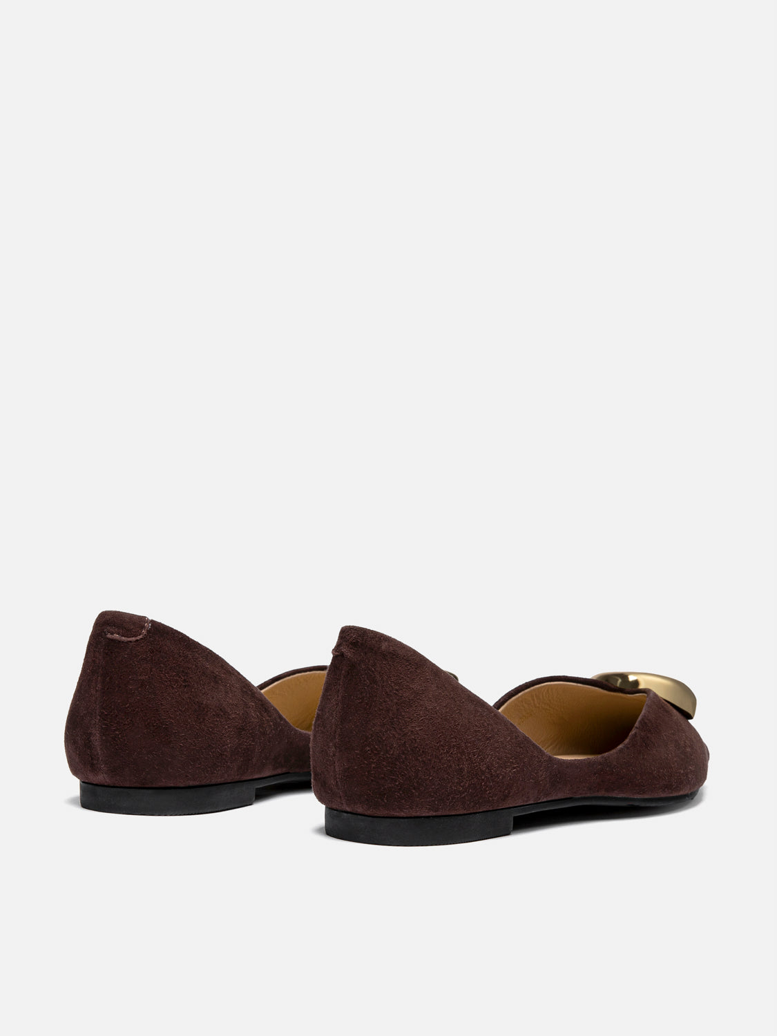 PAZZION, Adelaide Pointed Toe Leather Flats, Darkbrown