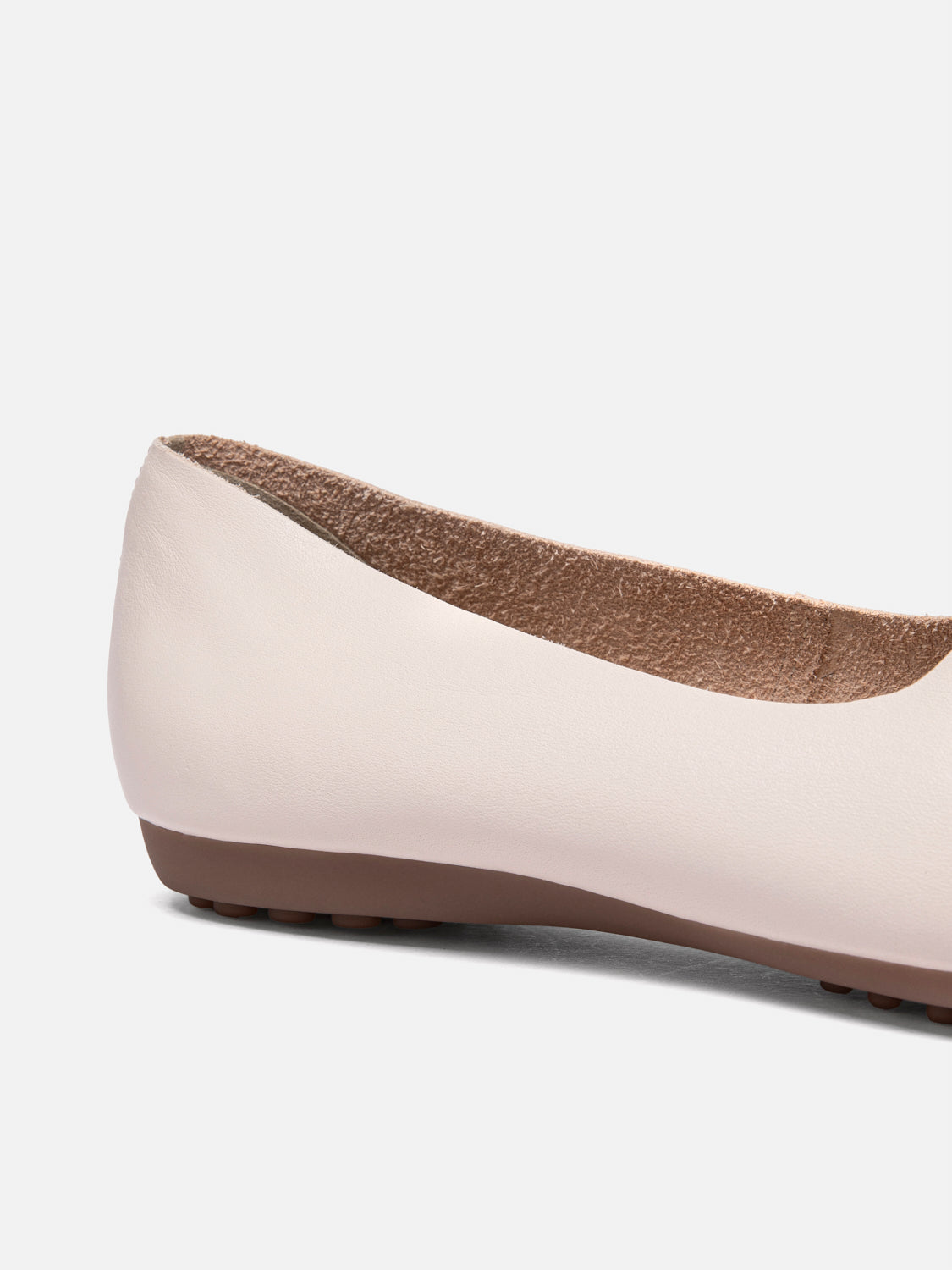 PAZZION, Adriana Tied Bow Leather Flats, Lightpink