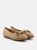 PAZZION, Adriana Tied Bow Moccasins, Camel