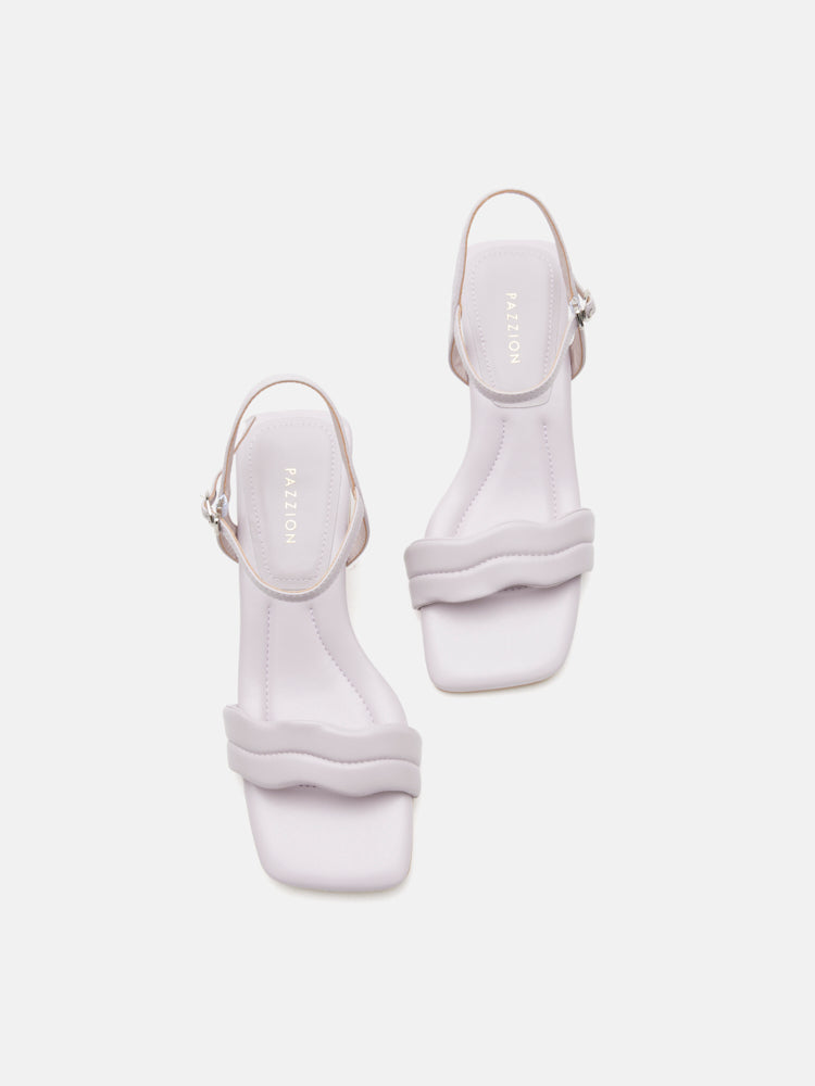 PAZZION, Alaina Pillow Strappy Heels, Purple