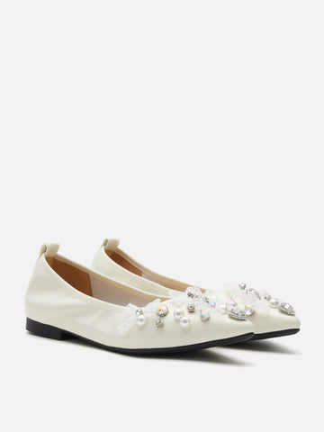 Alasdair Embellished Pointed Toe Flats