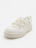 PAZZION, Alessia Pearls Sneakers, Beige
