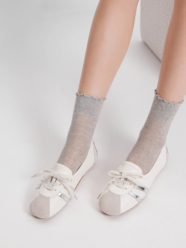 PAZZION, Alice Ballerina Sneakers, Beige