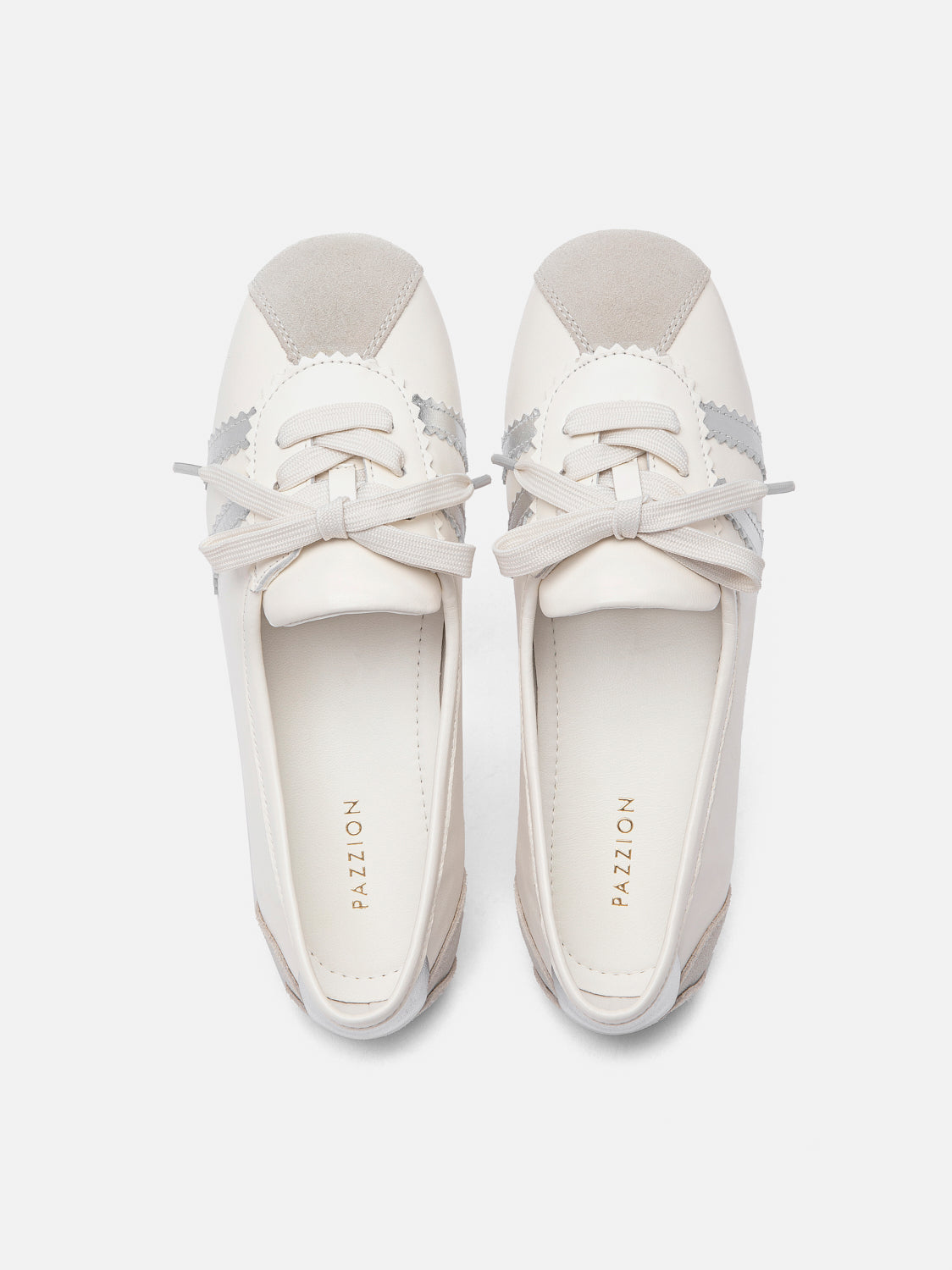 PAZZION, Alice Ballerina Sneakers, Beige
