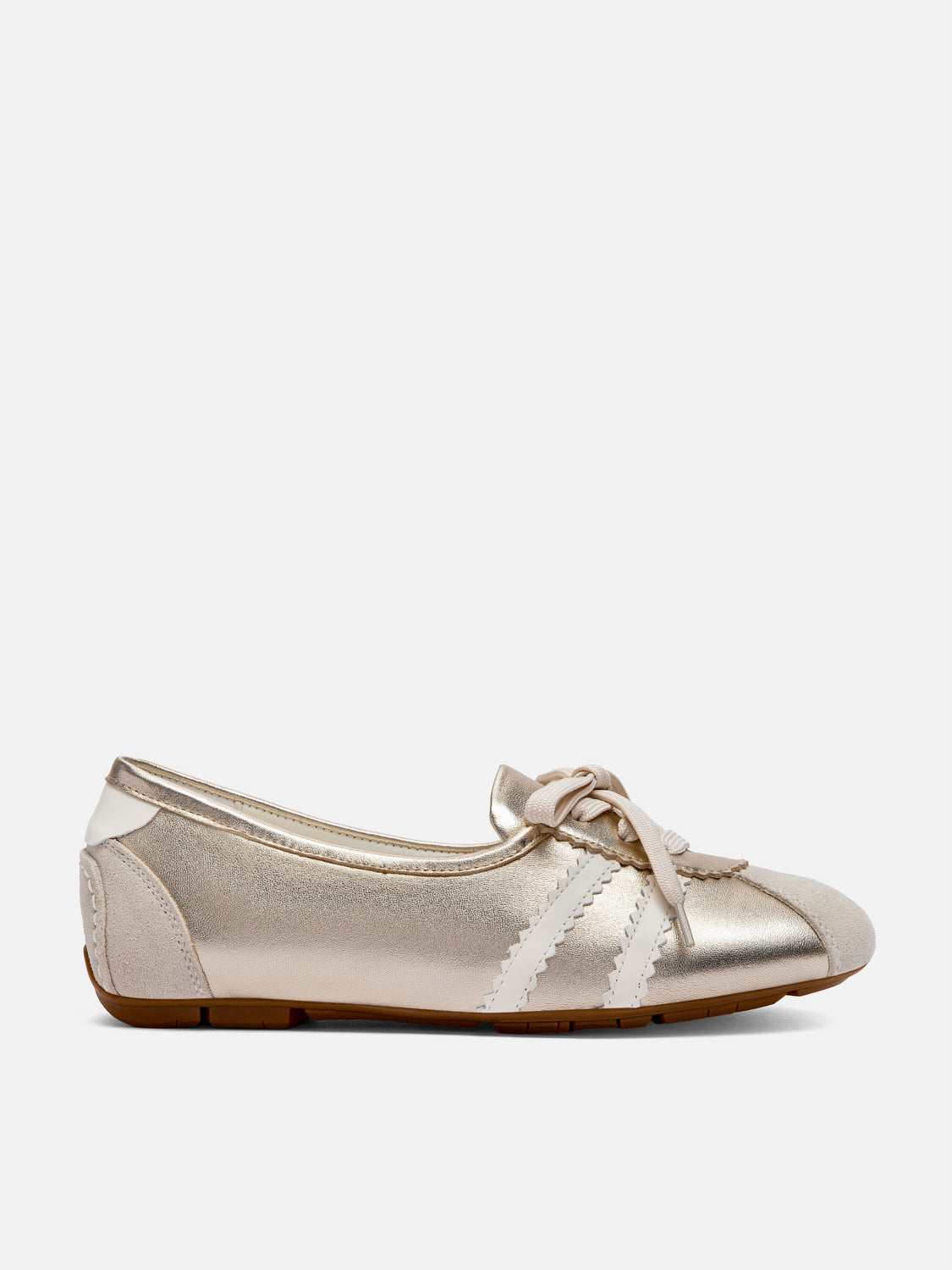 PAZZION, Alice Ballerina Sneakers, Gold