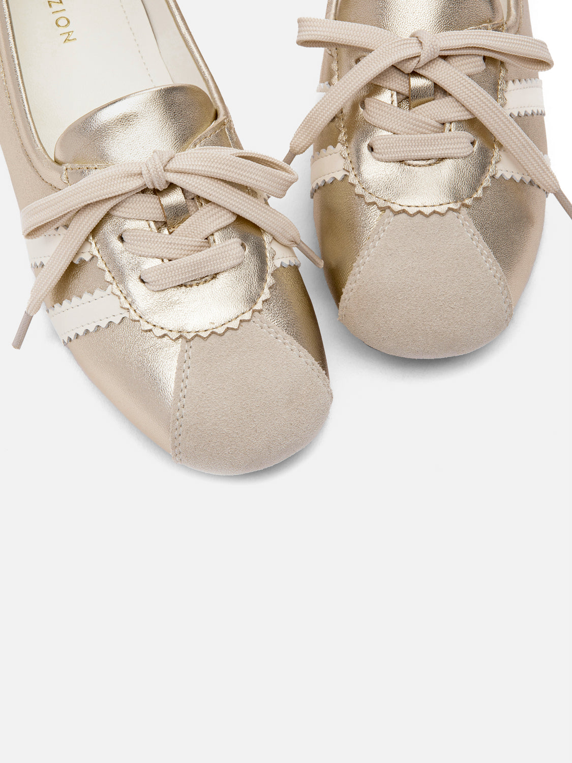 PAZZION, Alice Ballerina Sneakers, Gold