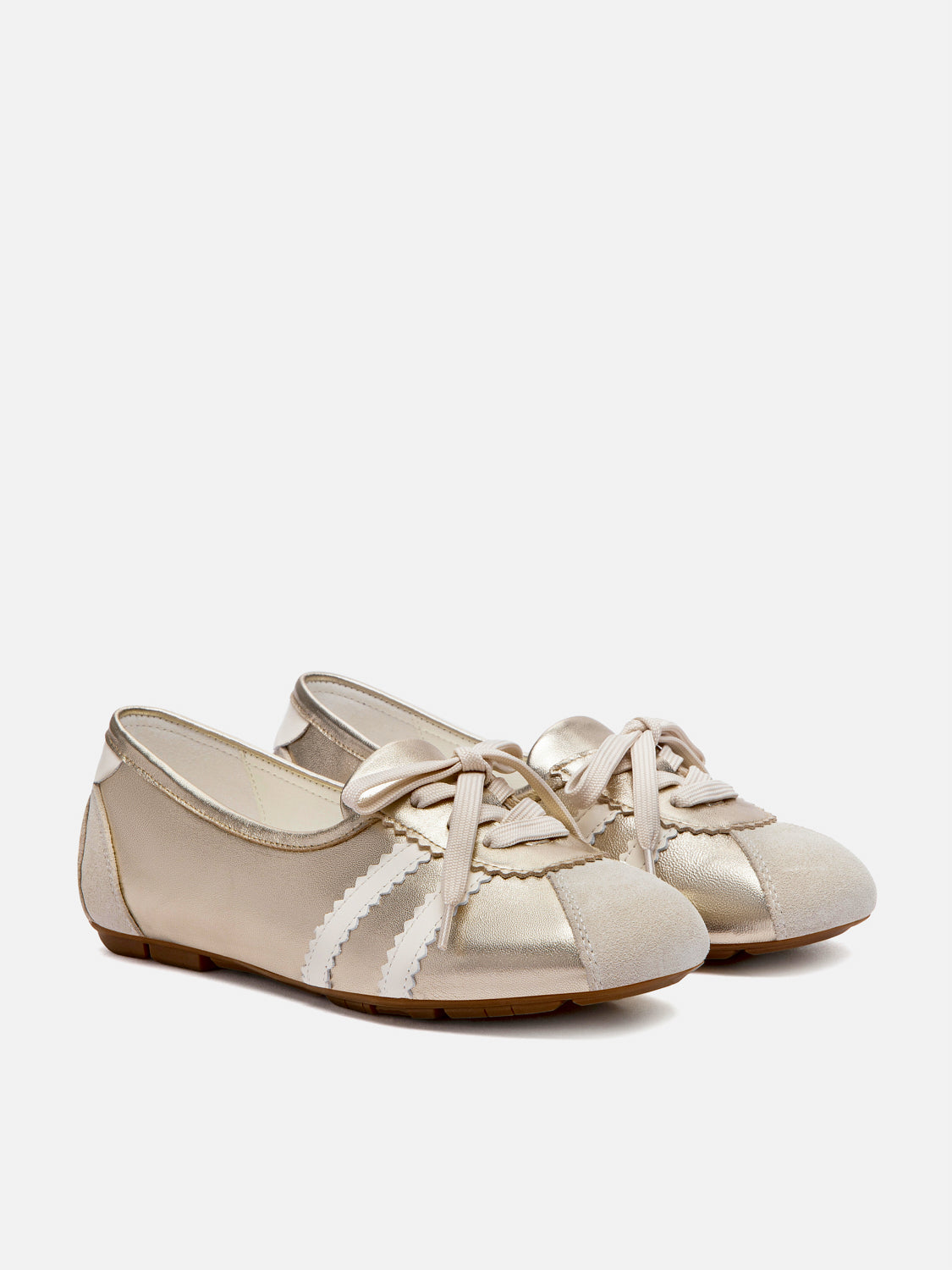 PAZZION, Alice Ballerina Sneakers, Gold