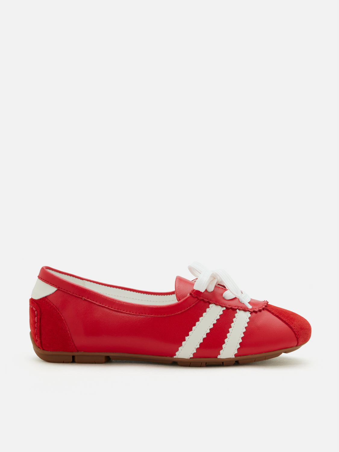 PAZZION, Alice Ballerina Sneakers, Red