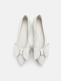 PAZZION, Alicia Bow Point-Toe Flats, Beige