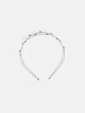 PAZZION, Allegra Diamante Double Hair Band, Silver
